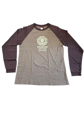 90's MIUSA Vintage Element Men's Brown Raglan Shirt
